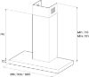 Rangemaster 119520 90cm Flat Hood Cooker Hood in Slate - UNBHDS90SL/_ size Info
