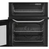 Hotpoint HDD6GDC2W 60cm Dual Fuel Double Cooker with Glass Lid - White_door open