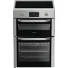 Hotpoint HDE6IDC2X 60cm Electric Double Cooker with Induction Hob - Stainless Steel_main