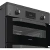 Hotpoint HDE6IDC2SA 60cm Electric Double Cooker with Induction Hob - Anthracite_knobs