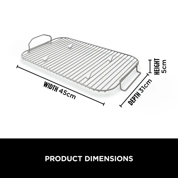 Ninja XSKOGXLRSRKEU Woodfire XL Roast & Smoke Rack - Silver_dimensions