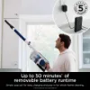 Shark IZ380UK PowerPro Cordless Stick Vacuum Cleaner - 50 Minutes Run Time - Navy Metallic_battery runtime