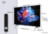 TCL 75V6C-UK 75" 4K Direct LED HDR TV Google TV_remote
