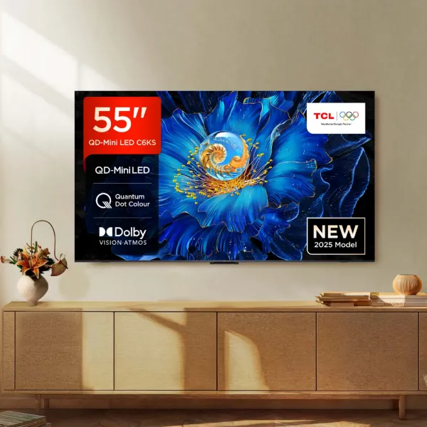 TCL 55C6KS-UK 55" 4K Ultra HD  QD-Mini LED TV_front