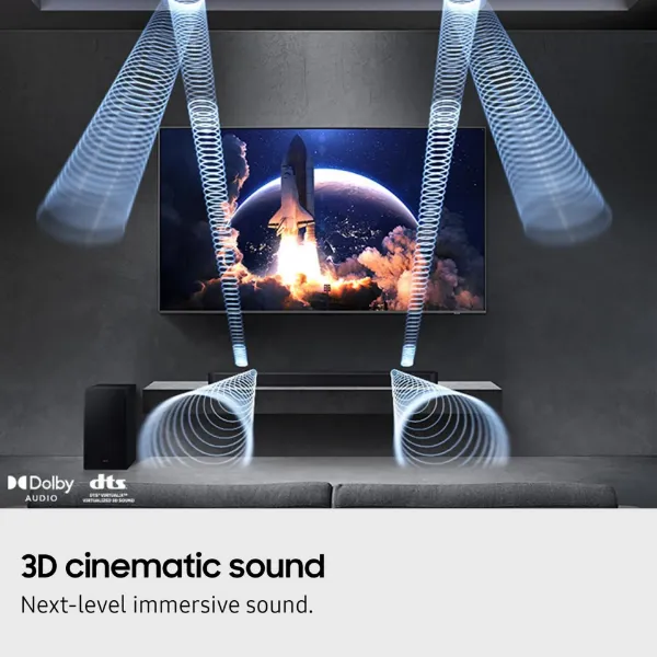 Samsung HW-Q600F/XU 3.1.2ch Q-Series Soundbar with Subwoofer - Titan Black_3D sound