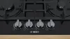 Bosch PNP6B6B90 60cm Series 4 Gas Hob in Black controls