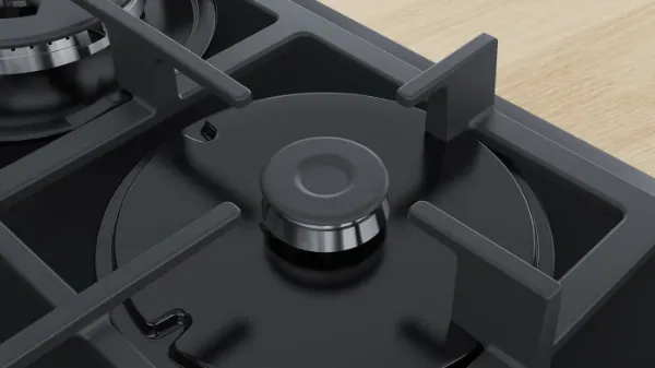 Bosch PNP6B6B90 60cm Series 4 Gas Hob in Black hob