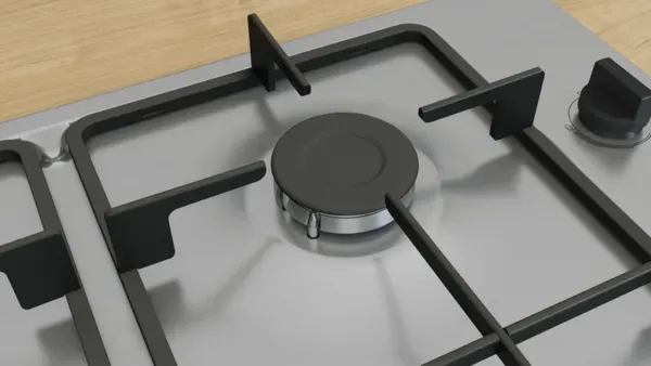 Bosch PBP6B5K60 Series 2, Gas hob, 60 cm, Stainless steel hob