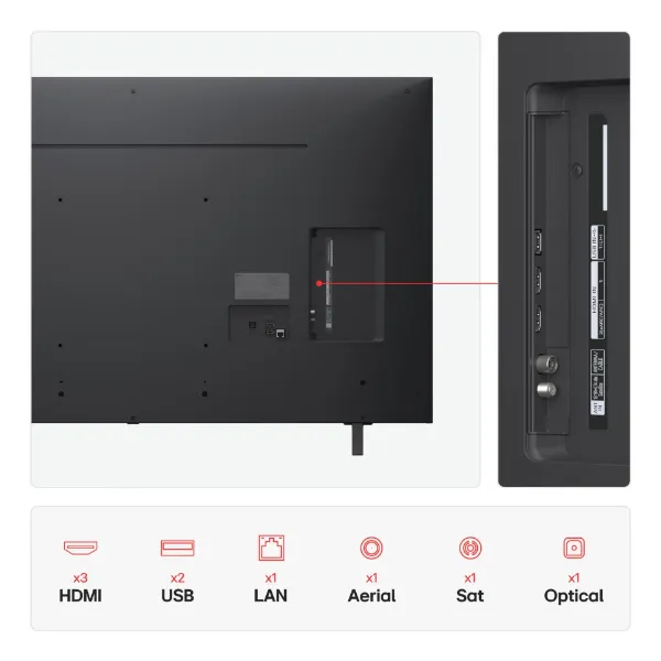 LG 55NANO80A6B.AEK 55" 4K NanoCell Smart TV_back