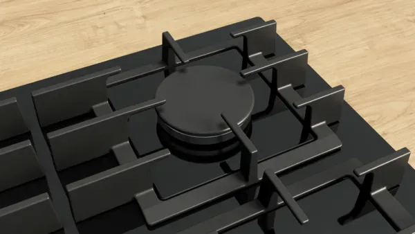 Bosch PPM9A6I40 Series 6, Gas hob, 90 cm, Tempered glass, Black hob