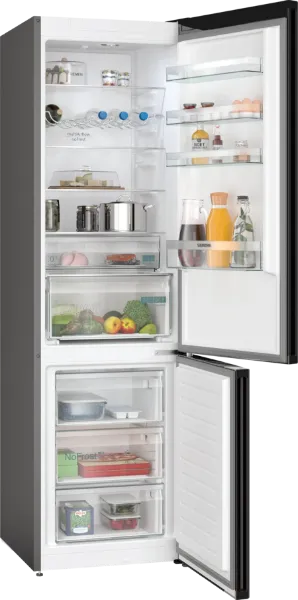 Siemens KG39NXXBF iQ300 Freestanding Fridge Freezer with Total noFrost in Brushed Black Steel AntiFingerprint_interior