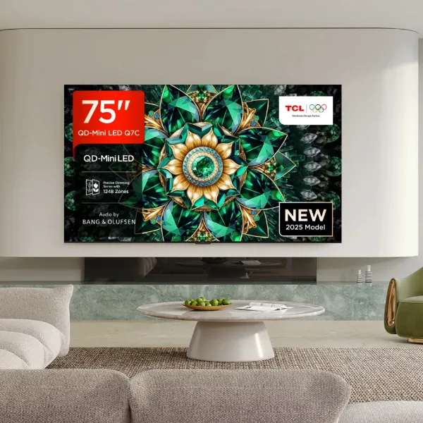 TCL 75Q7C-UK 75" 4K QD-Mini LED UHD Smart Google TV_wall