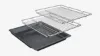 Bosch HQA534BW3B Series 4, Built-in oven with added steam function, 60 x 60 cm, White trays