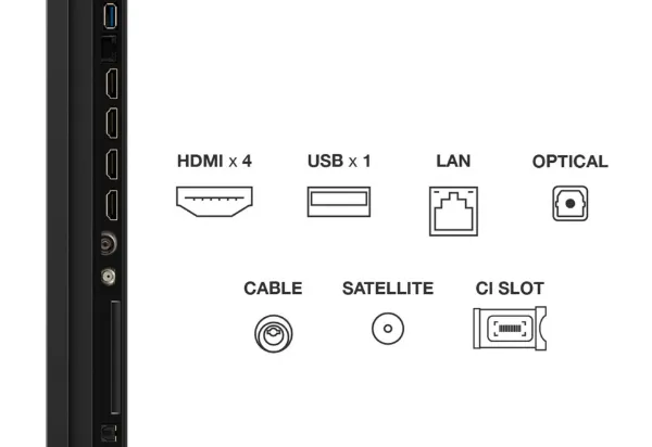 TCL 98P8K-UK 98" 4K QLED HDR Ultra HD Google TV_ports