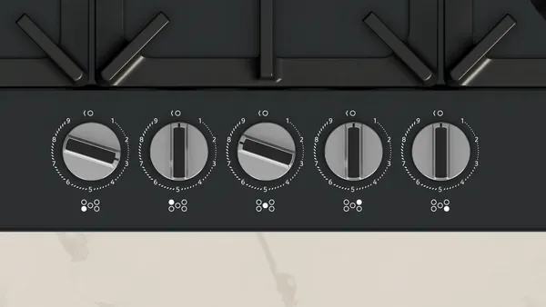 Neff T27CIQ8S0 N 70 Gas hob 75 cm Enamel, Black controls