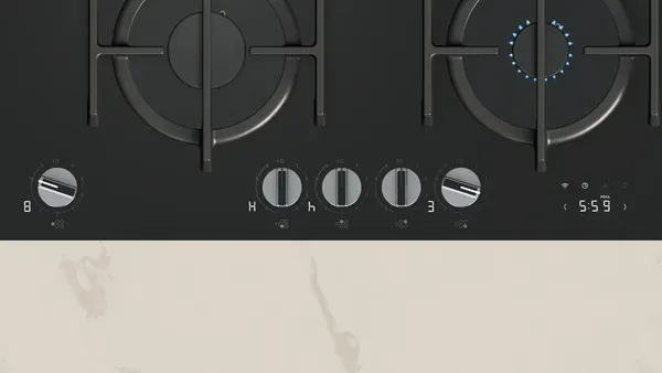 Neff T29RHS4S0 N 90 Gas hob 90 cm Tempered glass, Black controls