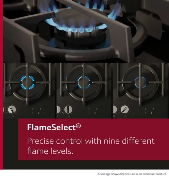 Neff T29RHS4S0 N 90 Gas hob 90 cm Tempered glass, Black feature 5