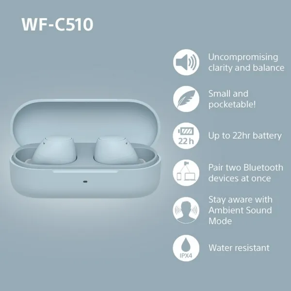 Sony WFC510L.CE7 Wireless In ear headphones - Blue_main