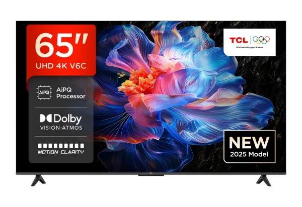 TCL 65V6C-UK 65" 4K Direct LED HDR Google TV_front