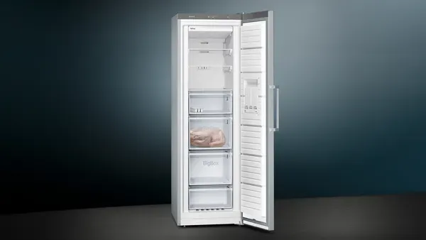 Siemens GS36NVIEPG iQ300 Free-standing freezer 186 x 60 cm Inox open