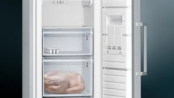 Siemens GS36NVIEPG iQ300 Free-standing freezer 186 x 60 cm Inox shelves