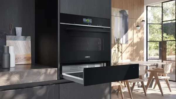 Siemens BI710C1B1B iQ700 Built-in warming drawer 60 x 14 cm Black open 3