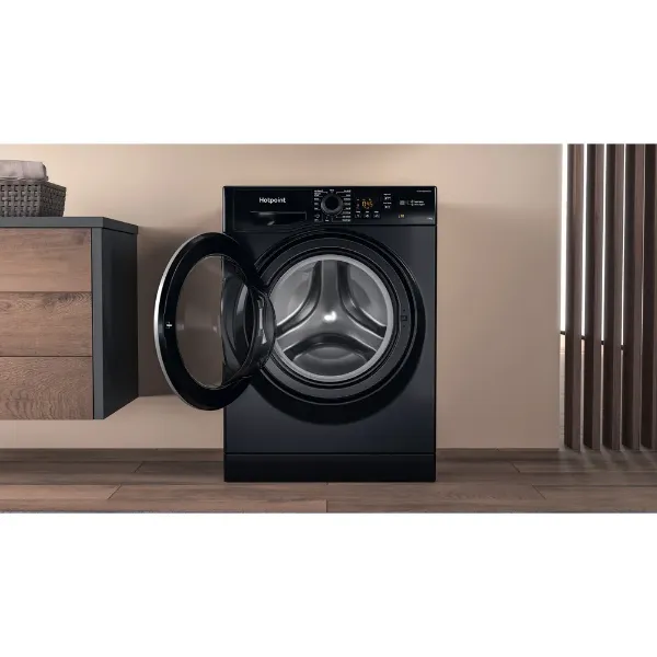 Hotpoint NSWM1046BSUK AntiStain WASHING MACHINE 10KG - Black - A open 2