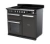 Rangemaster 15113 Estel Deluxe 100 Induction Range Cooker in Slate with Chrome Trim - ESDL100EIPSLT/CM1_angled view