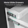 Hisense RF749N4SWFE 91.4cm 50/50 Frost Free Fridge Freezer - Black Inox_metal glide drawers