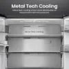 Hisense RF749N4SWFE 91.4cm 50/50 Frost Free Fridge Freezer - Black Inox_metal tech cooling