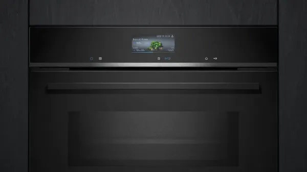 Picture of Siemens CM736G1B1B Built In Compact Oven With Microwave Function In Black