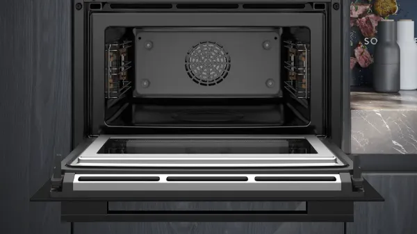 Picture of Siemens CM736G1B1B Built In Compact Oven With Microwave Function In Black