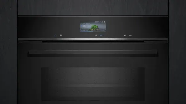 Picture of Siemens CM776G1B1B 60cm Built-in Compact Oven with Microwave Function in Black