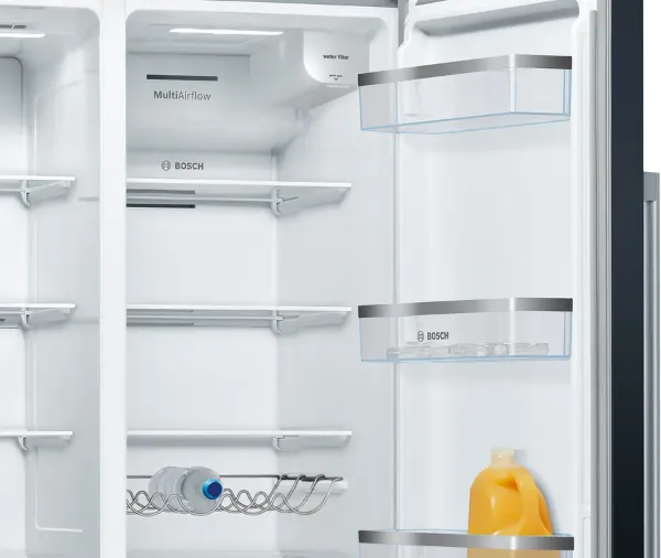 Bosch KAD93ABEP Series 6 American Style Fridge Freezer in Black with Total No Frost_shelves