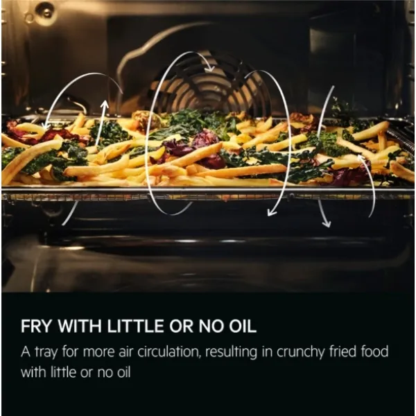 AEG TS6PB521AB 6000 SenseCook Pyrolytic Self Clean Built-in Oven_little to no oil