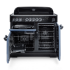 Rangemaster 127460 Classic Deluxe 100 Induction Range Cooker in Stone Blue with Chrome Trim - CDL100EISB/C1