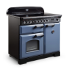 Rangemaster 127460 Classic Deluxe 100 Induction Range Cooker in Stone Blue with Chrome Trim - CDL100EISB/C3