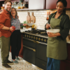 	Rangemaster Elise Luxe 110 Induction Range Cooker in Black with Black / Antique Brass TrimTV