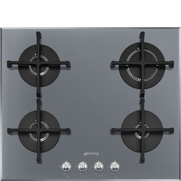 Smeg PV164S2 60cm Linea Silver Glass 4 Burner Gas on Glass Hob - Display Model