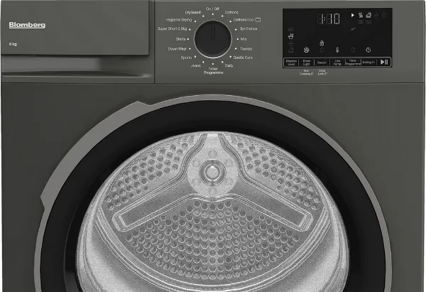 Blomberg LTA18321G 8kg Heat Pump Tumble Dryer - Graphite_top