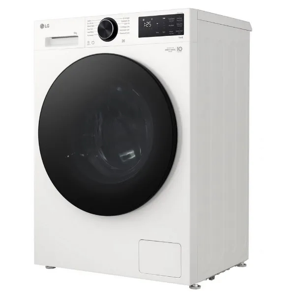 LG F2X50S9TWB 9kg 1200 Spin Washing Machine - White_angled2