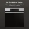 Hisense BI622AXPGUK 59.5cm Built In Electric Single Oven - Black & Stainless Steel_jet black glass