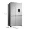 Hisense RS840N4WCE 60/40 91cm Frost Free American Fridge Freezer - Stainless Steel_dimensions