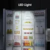 Hisense RS840N4WCE 60/40 91cm Frost Free American Fridge Freezer - Stainless Steel_led light