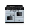 Rangemaster 14218 Classic OC 110 Dual Fuel Range Cooker in  Misty Blue with Chrome Trim   - CLO110DFPMSB/CM1