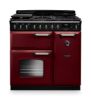 Rangemaster 14543 Classic Deluxe  90 Dual Fuel Range Cooker in Bordeaux with Chrome Trim - CLDL90DFPBOR/CM1