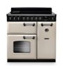 Rangemaster 14592 Classic Deluxe  90 Induction Range Cooker in Pale Cream with Chrome Trim - CLDL90EIPPCR/CM1