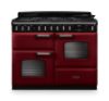 Rangemaster 14713 Classic Deluxe OC 110 Dual Fuel Range Cooker in Bordeaux with Chrome Trim - CLDLO110DFPBOR/CM1