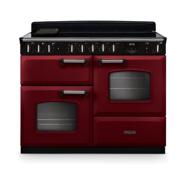 Rangemaster 14764 Classic Deluxe OC 110 Induction Range Cooker in Bordeaux with Chrome Trim - CLDLO110EIPBOR/CM1