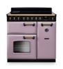 Rangemaster 18406 Classic Deluxe 90 Induction Range Cooker in Heather with Antique Brass Trim - CLDL90EIPHTH/AB1